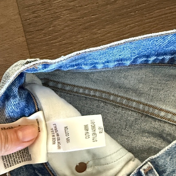 Agolde Riley High Rise Straight Crop Sz 27 - Picture 6 of 7